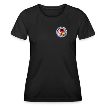 DANEMARK ALLEMAGNE Timbre - T-shirt sport Femme - noir - Devant - AI Model Female 172 light (172cm)