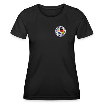 URUGUAY GERMANY Stamp - Frauen Funktions-T-Shirt - Schwarz - Vorne - AI Model Female 172 light (172cm)
