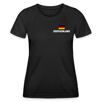 Germany German Flag Flag German Gift - Women's Functional T-Shirt - black - Front - AI Model Female 172 light (172cm)