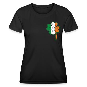 Trèfle Irlande Irlandais - T-shirt sport Femme - noir - Devant - AI Model Female 172 light (172cm)