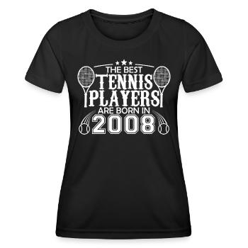 2008 Tennisspieler | Tennisspieler Geschenk 2008 - Frauen Funktions-T-Shirt - Schwarz - Vorne - AI Model Female 172 light (172cm)