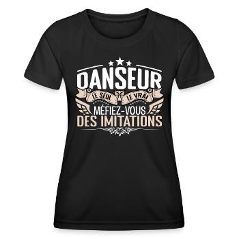 Danseur le seul Danseur le vrai Danseur - T-shirt sport Femme - noir - Devant - AI Model Female 172 light (172cm)