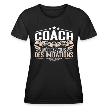 Coach le seul Coach le vrai Coach - T-shirt sport Femme - noir - Devant - AI Model Female 172 light (172cm)