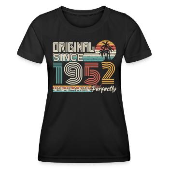 1952 anniversary 1952 born in 1952 anniversary - Women's Functional T-Shirt - black - Front - AI Model Female 172 light (172cm)