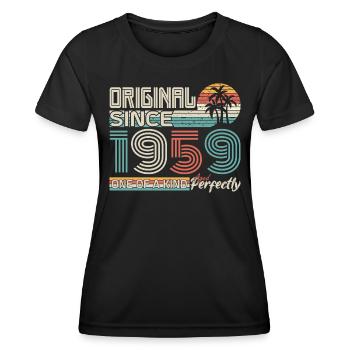 1959 anniversaire 1959 né en 1959 anniversaire - T-shirt sport Femme - noir - Devant - AI Model Female 172 light (172cm)