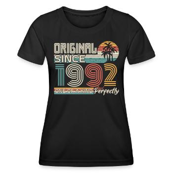1992 Jubiläum 1992 geboren 1992 Jubiläum - Frauen Funktions-T-Shirt - Schwarz - Vorne - AI Model Female 172 light (172cm)