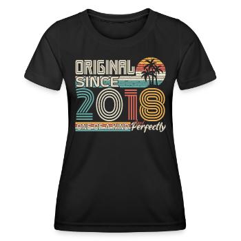2018 Jubiläum 2018 geboren 2018 Jubiläum - Frauen Funktions-T-Shirt - Schwarz - Vorne - AI Model Female 172 light (172cm)