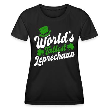 World's Tallest Leprechaun - St. Patrick's Day - Frauen Funktions-T-Shirt - Schwarz - Vorne - AI Model Female 172 light (172cm)