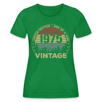 Rétro Février 1975 Cadeau Vintage Février 1975 - T-shirt sport Femme - vert - Devant - AI Model Female 172 dark (172cm)