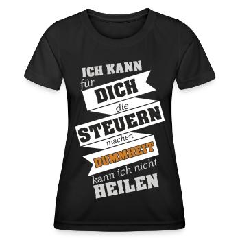 Steuerfachangestellte Steuern machen Motiv Design - Frauen Funktions-T-Shirt - Schwarz - Vorne - AI Model Female 172 light (172cm)
