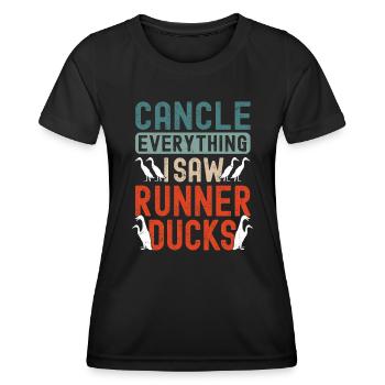Canards courants Propriétaires de canards Éleveurs de canards Canards - T-shirt sport Femme - noir - Devant - AI Model Female 172 light (172cm)