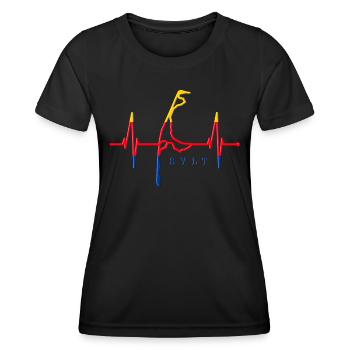Sylt Skyline Nordsee Herzschlag Nordfriesen Sylter - Frauen Funktions-T-Shirt - Schwarz - Vorne - AI Model Female 172 light (172cm)