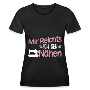 Mir reichts ich geh Nähen - Frauen Funktions-T-Shirt - Schwarz - Vorne - AI Model Female 172 light (172cm)