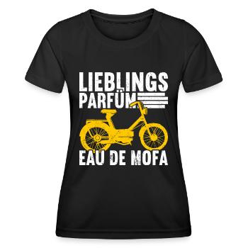 Mofa Mofas Moped Zweirad Mofafahrer Rollerfahrer - Frauen Funktions-T-Shirt - Schwarz - Vorne - AI Model Female 172 light (172cm)