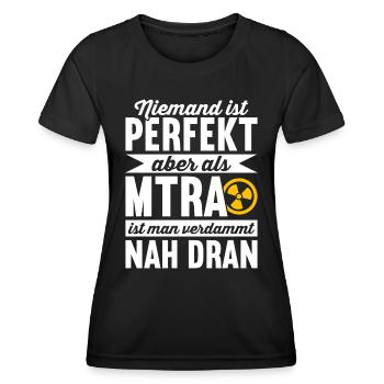 MTRA Radiologie Röntgen Radiologe Medizin - Frauen Funktions-T-Shirt - Schwarz - Vorne - AI Model Female 172 light (172cm)