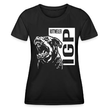 IGP Rottweiler Dog Sport Dog Dogs Wilsigns - Women's Functional T-Shirt - black - Front - AI Model Female 172 light (172cm)