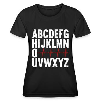 Cardiology ECG Cardiac Nurse Cardiologist - Women's Functional T-Shirt - black - Front - AI Model Female 172 light (172cm)