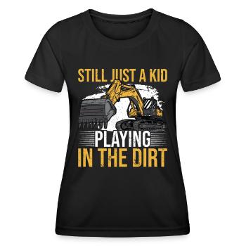 Excavator Digger - Women's Functional T-Shirt - black - Front - AI Model Female 172 light (172cm)