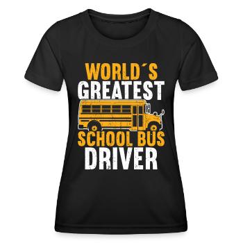 School Bus Driver - Women's Functional T-Shirt - black - Front - AI Model Female 172 light (172cm)