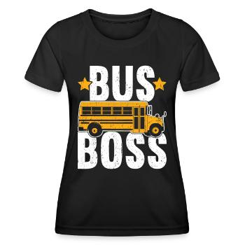 School Bus Driver - Women's Functional T-Shirt - black - Front - AI Model Female 172 light (172cm)