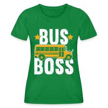 Chauffeur d’autobus scolaire - T-shirt sport Femme - vert - Devant - AI Model Female 172 dark (172cm)