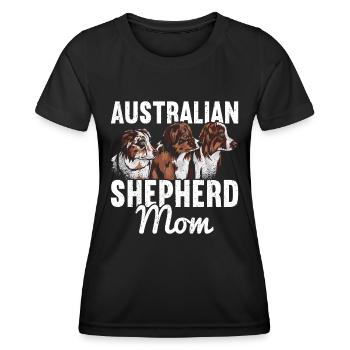 Australian Shepherd Dog - Women's Functional T-Shirt - black - Front - AI Model Female 172 light (172cm)