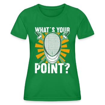 Fencing Fencer - Women's Functional T-Shirt - kelly green - Front - AI Model Female 172 dark (172cm)