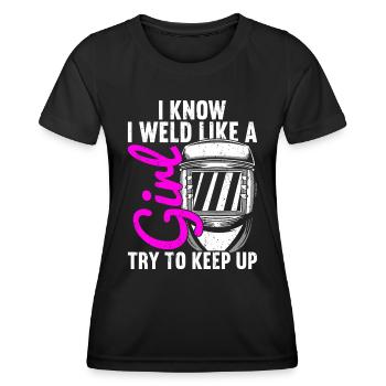 Soudure Soudeur Soudeur Soudeur - T-shirt sport Femme - noir - Devant - AI Model Female 172 light (172cm)