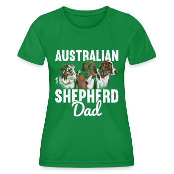 Australischer Schäferhund - Frauen Funktions-T-Shirt - Kelly Green - Vorne - AI Model Female 172 dark (172cm)