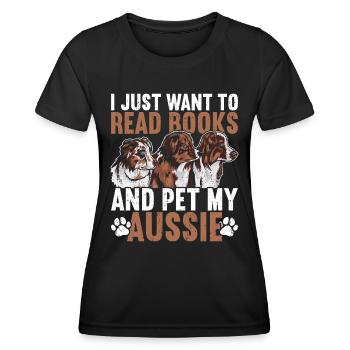 Australian Shepherd - Women's Functional T-Shirt - black - Front - AI Model Female 172 light (172cm)