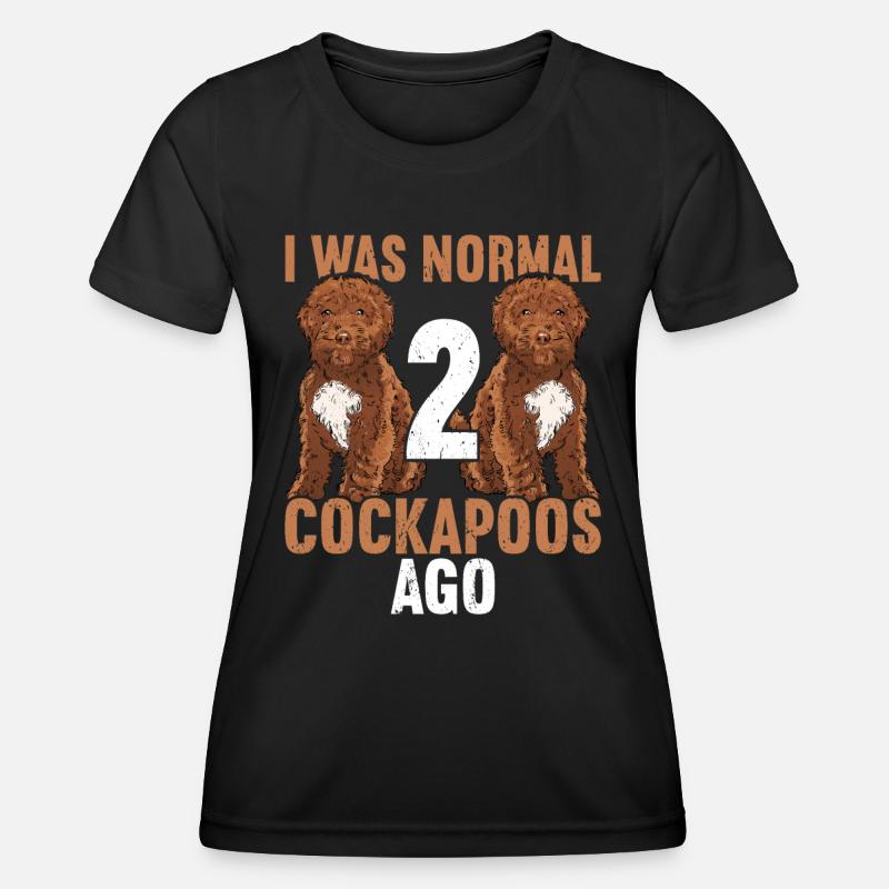 Cockapoo - Frauen Funktions-T-Shirt - Schwarz