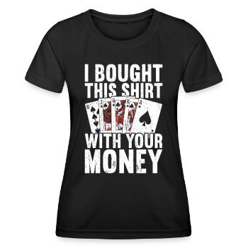 Poker - T-shirt sport Femme - noir - Devant - AI Model Female 172 light (172cm)