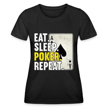 Poker - T-shirt sport Femme - noir - Devant - AI Model Female 172 light (172cm)