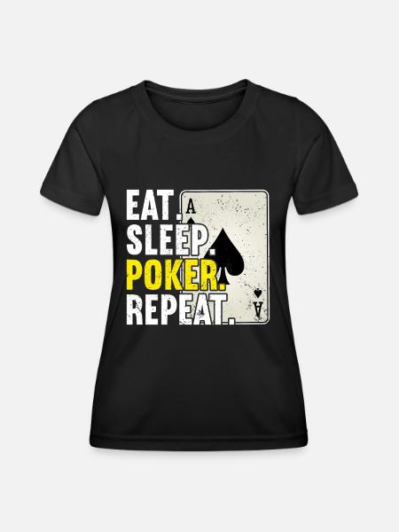 Poker - Frauen Funktions-T-Shirt - Schwarz