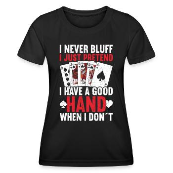 Poker - T-shirt sport Femme - noir - Devant - AI Model Female 172 light (172cm)