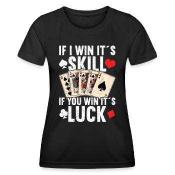 Poker - T-shirt sport Femme - noir - Devant - AI Model Female 172 light (172cm)