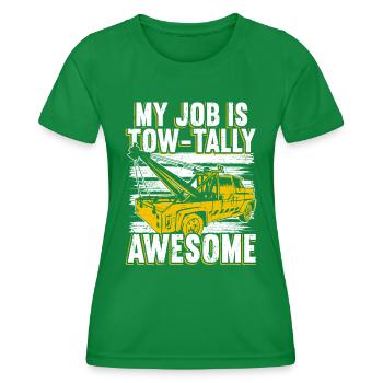 Tow Truck Driver - Women's Functional T-Shirt - kelly green - Front - AI Model Female 172 dark (172cm)