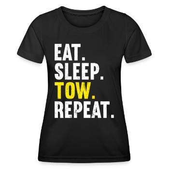 Fahrer des Abschleppwagens - Frauen Funktions-T-Shirt - Schwarz - Vorne - AI Model Female 172 light (172cm)