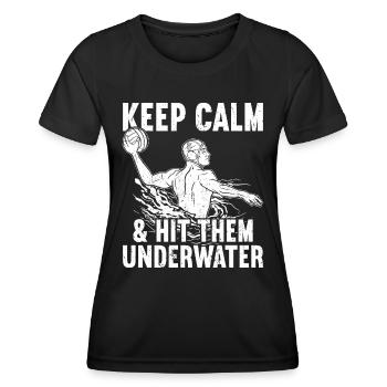 Water-polo Waterpolo - T-shirt sport Femme - noir - Devant - AI Model Female 172 light (172cm)