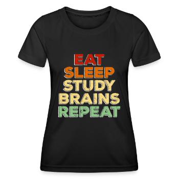 Neuroscience Neuroscientifique Neurologue Neurologue - T-shirt sport Femme - noir - Devant - AI Model Female 172 light (172cm)