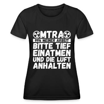 MTRA Medizinisch-Technischer Radiologie Assistent - Frauen Funktions-T-Shirt - Schwarz - Vorne - AI Model Female 172 light (172cm)