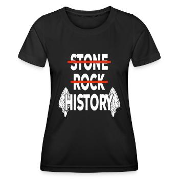 Arrowhead Hunting Arrowheads Flintknapping - Women's Functional T-Shirt - black - Front - AI Model Female 172 light (172cm)