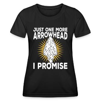 Arrowhead Hunting Arrowheads Flintknapping - Women's Functional T-Shirt - black - Front - AI Model Female 172 light (172cm)