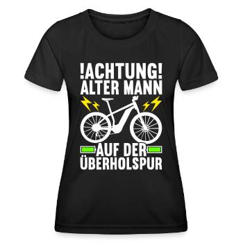 E-Bike E Bike Elektrofahrrad Elektrorad - Frauen Funktions-T-Shirt - Schwarz - Vorne - AI Model Female 172 light (172cm)