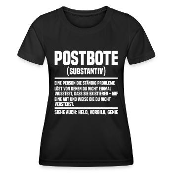 Postbote Briefträger - Frauen Funktions-T-Shirt - Schwarz - Vorne - AI Model Female 172 light (172cm)