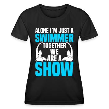 Synchronschwimmen - Frauen Funktions-T-Shirt - Schwarz - Vorne - AI Model Female 172 light (172cm)