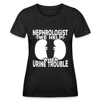 Nephrology Kidney Renal Medicine Nephrologist - Women's Functional T-Shirt - black - Front - AI Model Female 172 light (172cm)