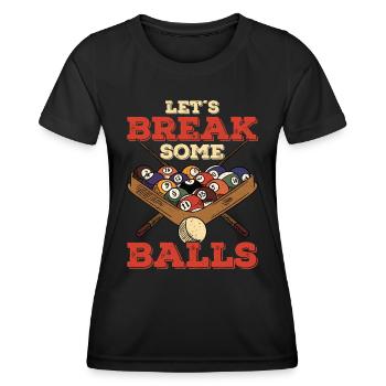 Billard Billard - Frauen Funktions-T-Shirt - Schwarz - Vorne - AI Model Female 172 light (172cm)