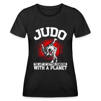 Judo Judoka Judo Cadeau pour le Judo - T-shirt sport Femme - noir - Devant - AI Model Female 172 light (172cm)