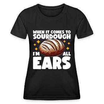 Sourdough Bread Bread Baking Sourdough Starter - Women's Functional T-Shirt - black - Front - AI Model Female 172 light (172cm)